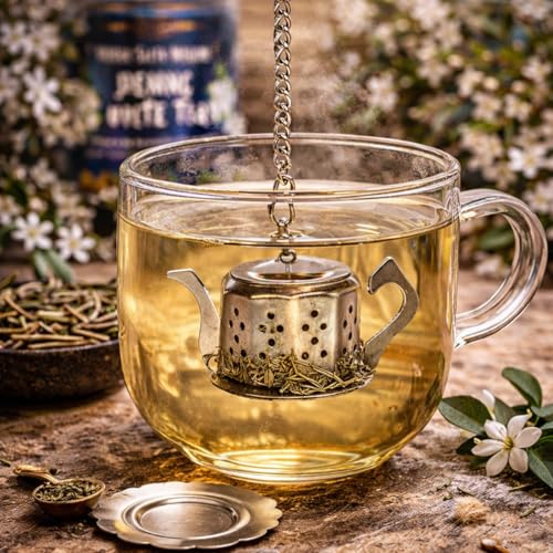 SAN-CHA Sancha Tea Boutique, Tea Pot Shaped Tea Infuser, Perfect Tea Infuser, Stainless Steel, Fine Mesh, Tea Maker, Tea Filter, Tea Infuser for Loose Tea, Rust Proof - Image 2