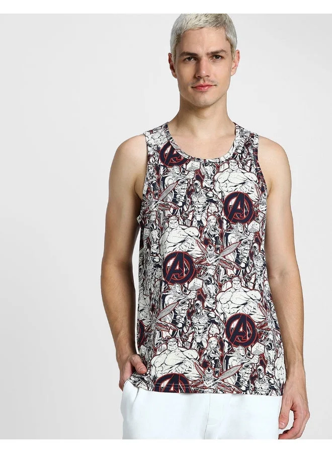 فيردو Veirdo® Men Sleeveless Tshirt, All Over Printed Vest for Men, Cotton Sando for Beach Wear, Gym, Cycling, Running, & Other Sports (VDVMTW03000052_S)