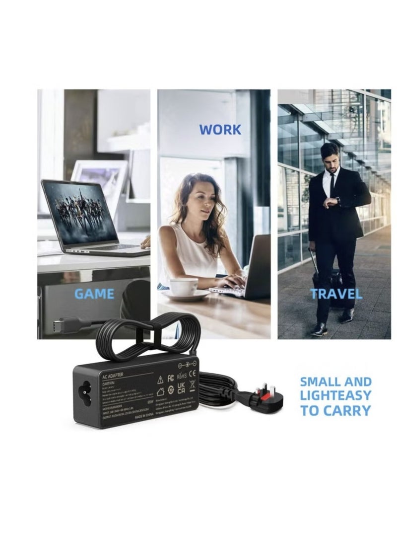 تيك شاحن USB-C 65 وات ليلوفو ديل سامسونج اتش بي كروم بوك نوع C محول التيار المتردد لابتوب USB-C - Image 3