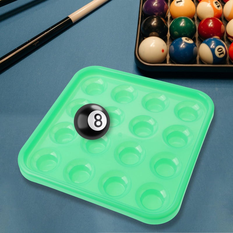 Green Billiard Ball Storage Tray Carrying Case For 16 Regulation Size Pool Balls - Image 4