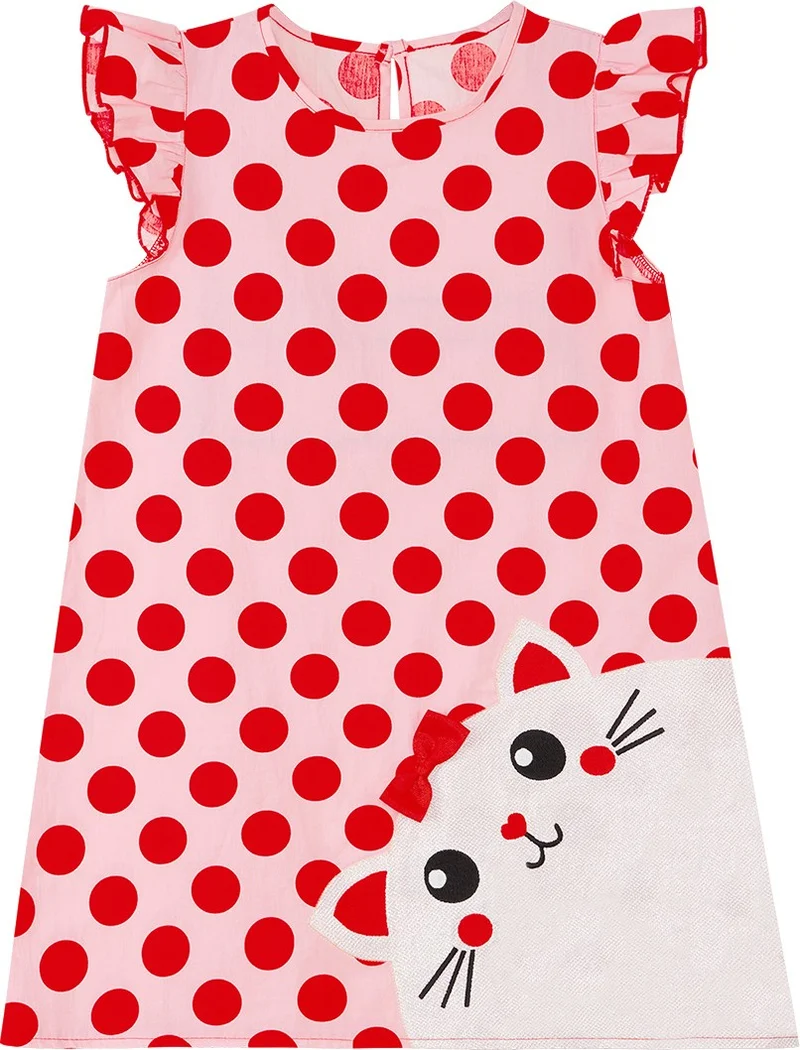 Denokids Polka Dot Kitty Dress