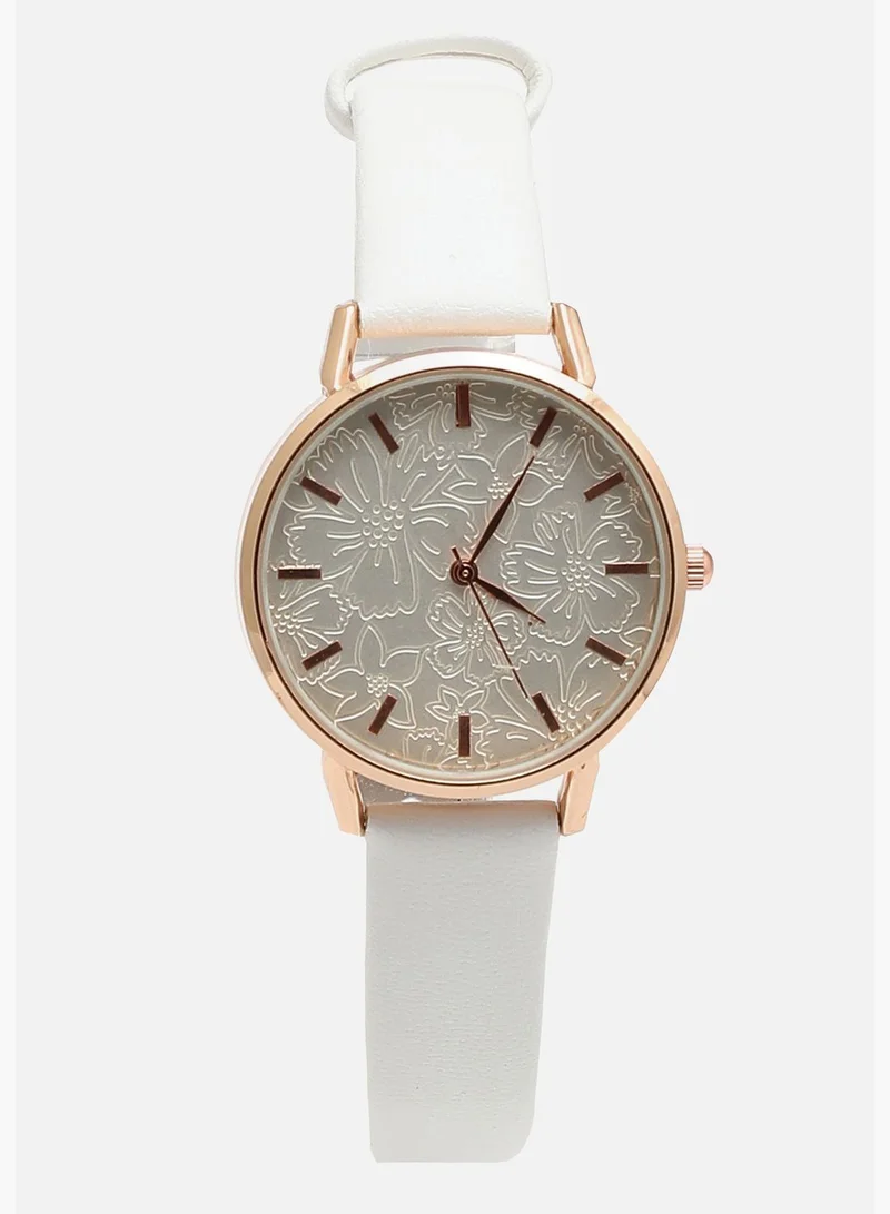 Haute Sauce Leather Strap Analog Watch