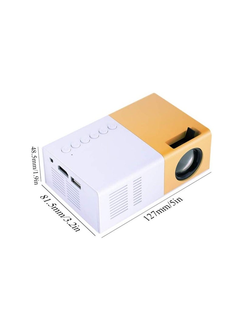 YG300 YG - 300 LCD Projector Full HD 1080P Mini Portable Home Theather Cinema LED Projector For Video Media Player 40181 Yellow