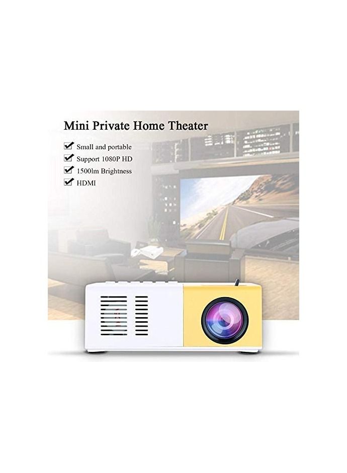 YG300 YG - 300 LCD Projector Full HD 1080P Mini Portable Home Theather Cinema LED Projector For Video Media Player 40181 Yellow