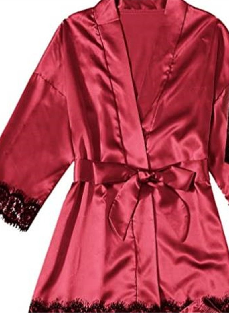 4pcs pajamas women's home pajamas lace pajamas set  - Image 3