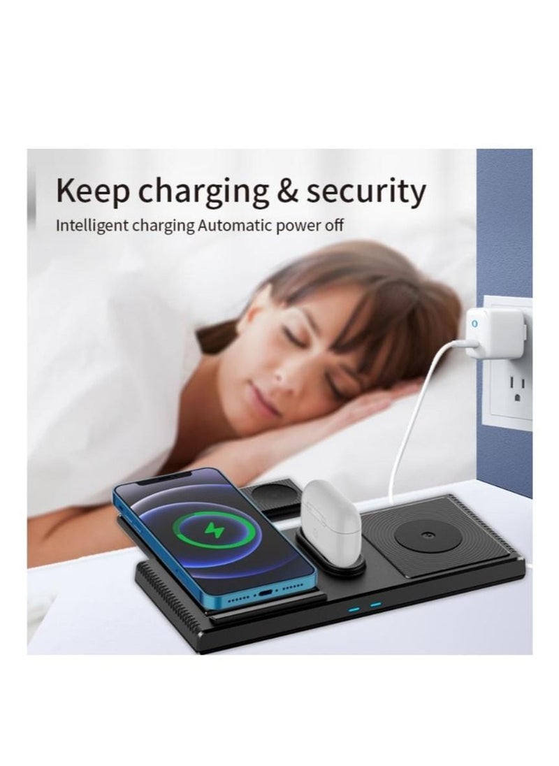 Yesido - 18W 4-in-1 Fast Charging Folding Wireless Adapter For Apple Devices - DS13 - Image 1