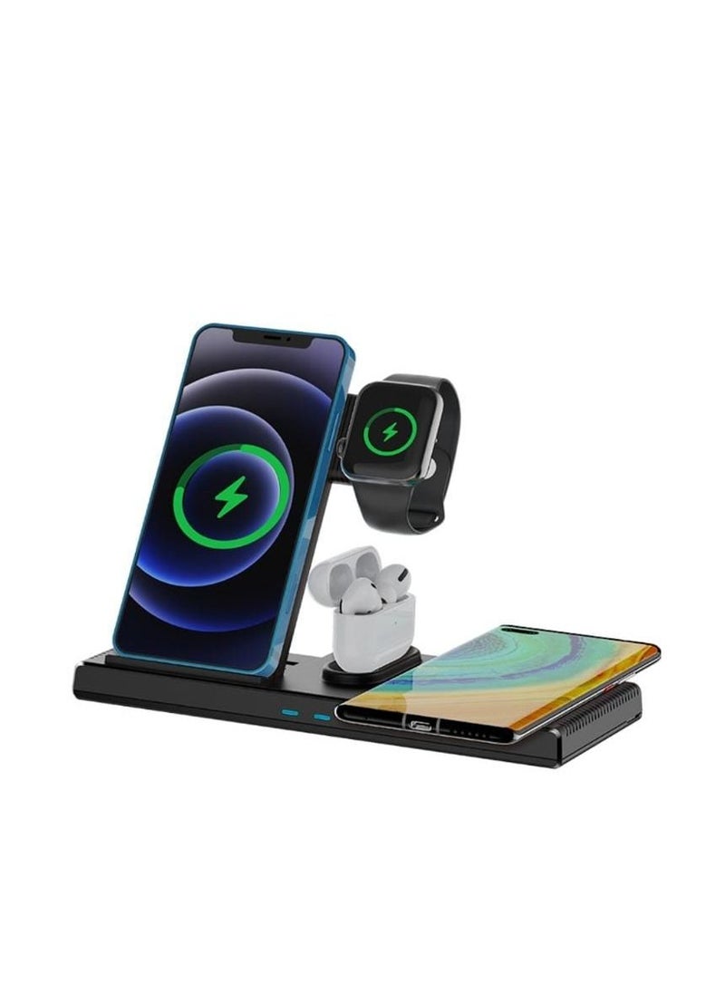 Yesido - 18W 4-in-1 Fast Charging Folding Wireless Adapter For Apple Devices - DS13 - Image 1