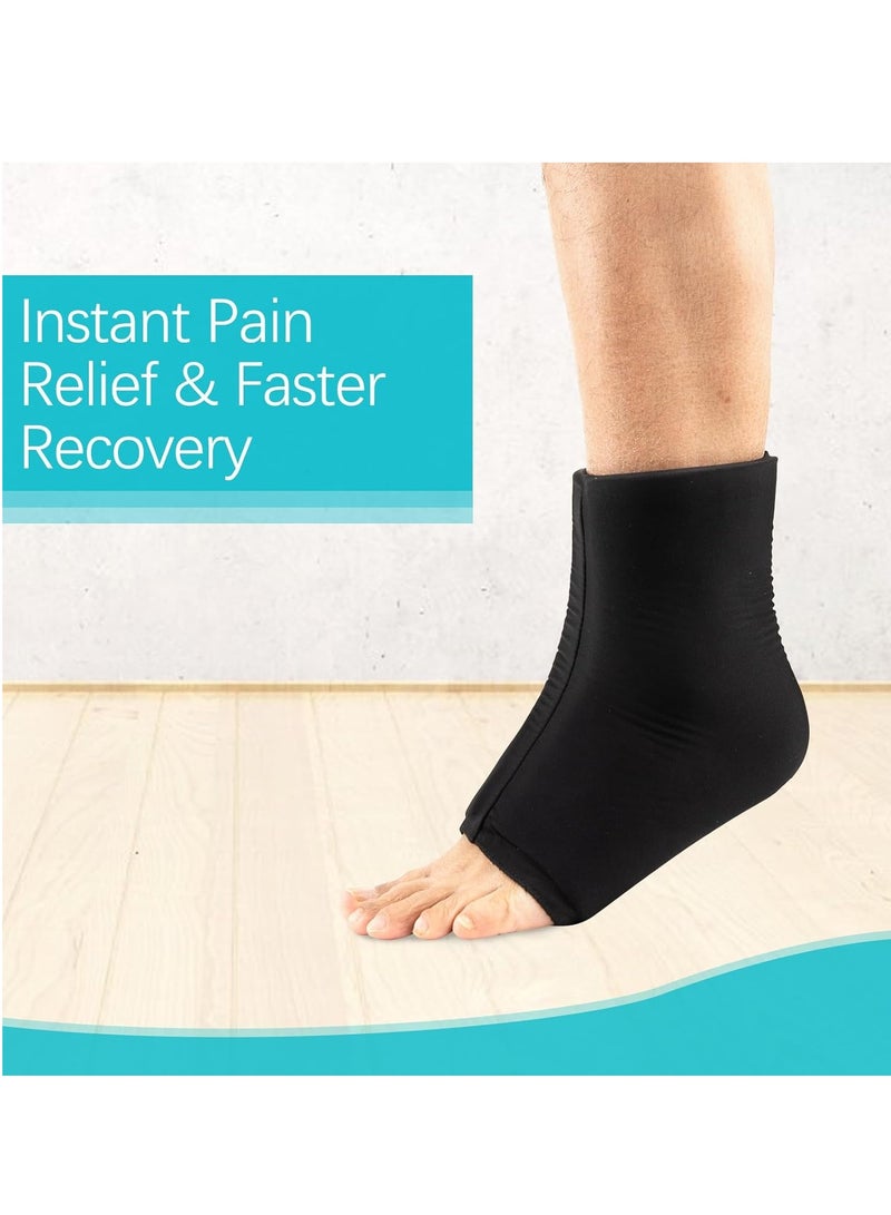 Reusable Ice Pack Ankle Wrap, Hot  Cold Therapy Compression Sleeve, Suitable for Achilles Tendonitis, Plantar Fasciitis, Sprains, Swelling, and Pain Relief (Single Pack) - Image 5