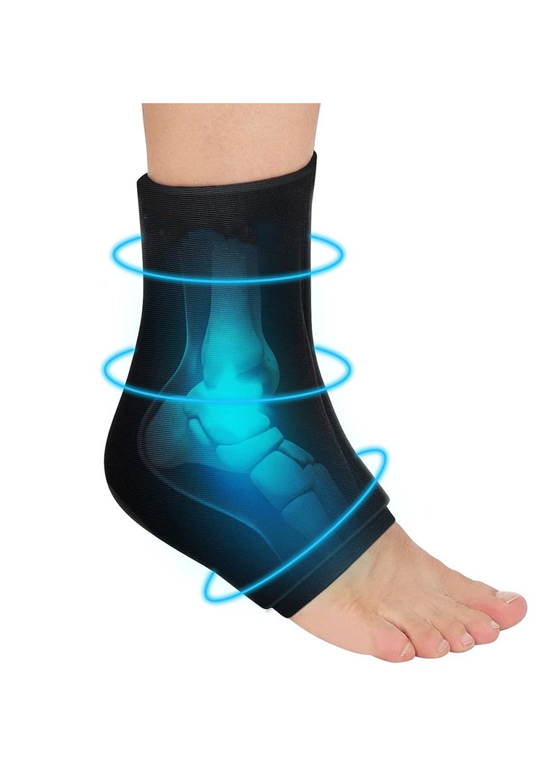 Reusable Ice Pack Ankle Wrap, Hot  Cold Therapy Compression Sleeve, Suitable for Achilles Tendonitis, Plantar Fasciitis, Sprains, Swelling, and Pain Relief (Single Pack) - Image 1