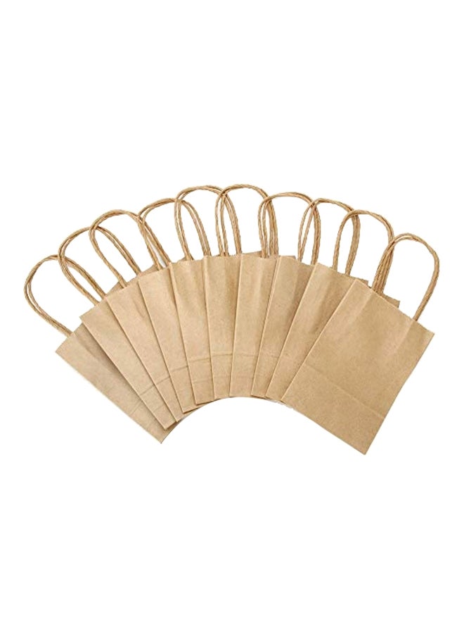 10-Piece Value Pack Paper Bags Beige - Image 1