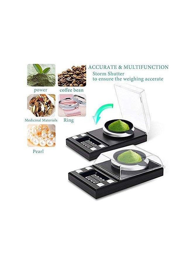 PROMASS - Digital Milligram Jewelry Scale 50g / 0.001g Reloading,High-Precision Pocket Scale,Tare & PCS Function, LCD Display with Calibration Weights and Batteries - Image 1