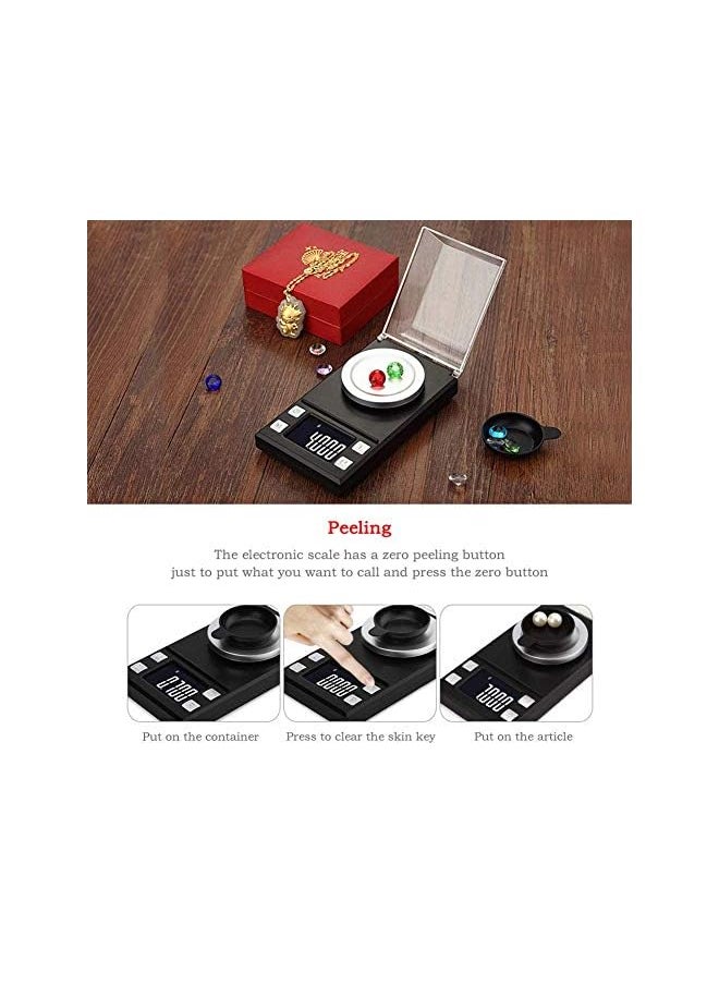 PROMASS - Digital Milligram Jewelry Scale 50g / 0.001g Reloading,High-Precision Pocket Scale,Tare & PCS Function, LCD Display with Calibration Weights and Batteries - Image 1