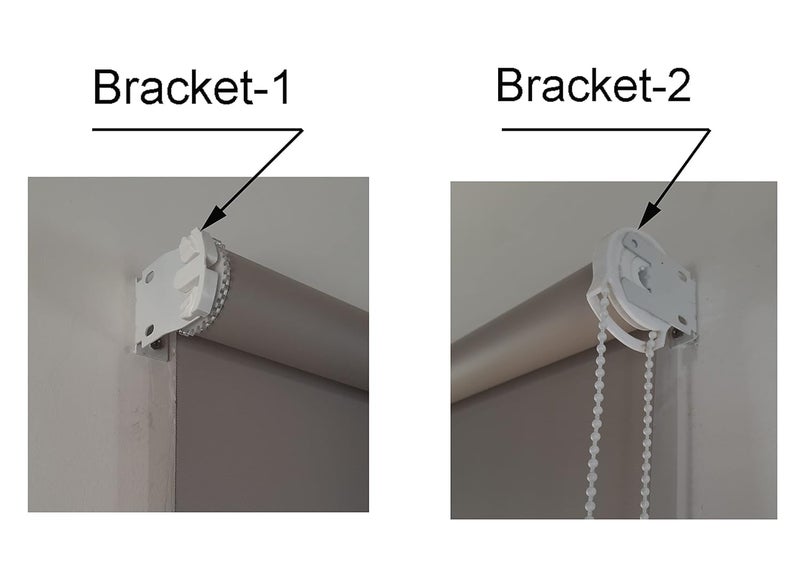 QZibeva QZIBEVA 1 Set Roller Blinds Holder and Mechanism Hardware Pack 2 Pcs Bracket1 Pcs Male 1 Pcs Female Control Unit Bead Chain 2 Pcs End Cap of Bottom Rods Item Code_R7B3  - Image 5