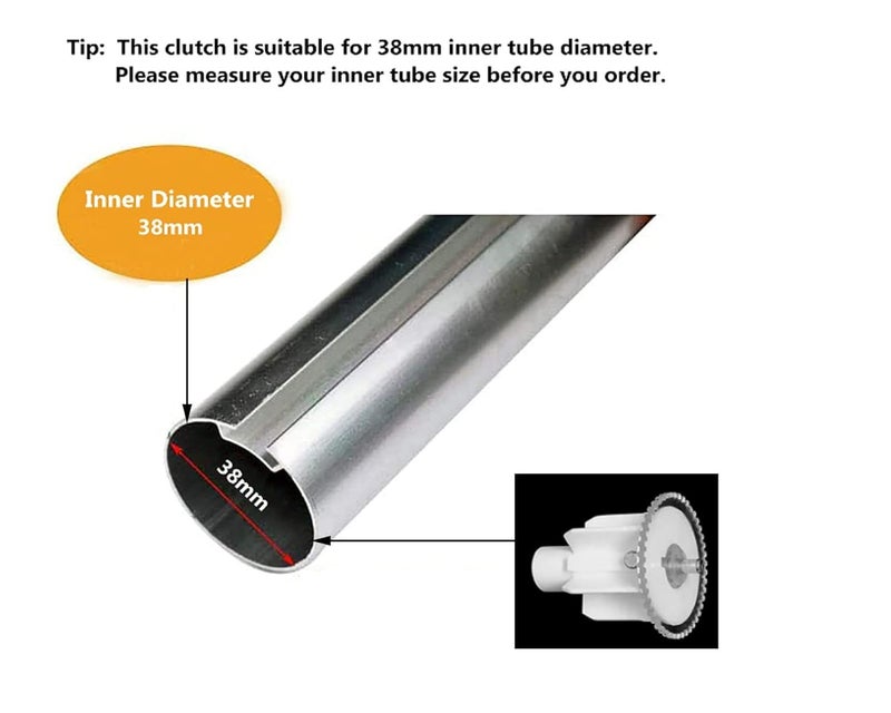 QZibeva QZIBEVA 1 Set Roller Blinds Holder and Mechanism Hardware Pack 2 Pcs Bracket1 Pcs Male 1 Pcs Female Control Unit Bead Chain 2 Pcs End Cap of Bottom Rods Item Code_R7B3  - Image 4