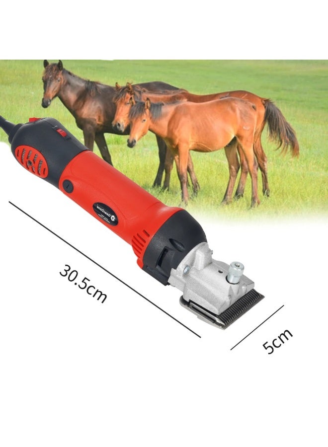 جيرزون مجموعة قص شعر الخيل الكهربائية للعناية بالحيوانات للخيول والماعز والمهر والماشية، 1000 واط، 6 سرعات، مقص احترافي للخيول، مع ملحقات وصندوق أدوات - Image 2