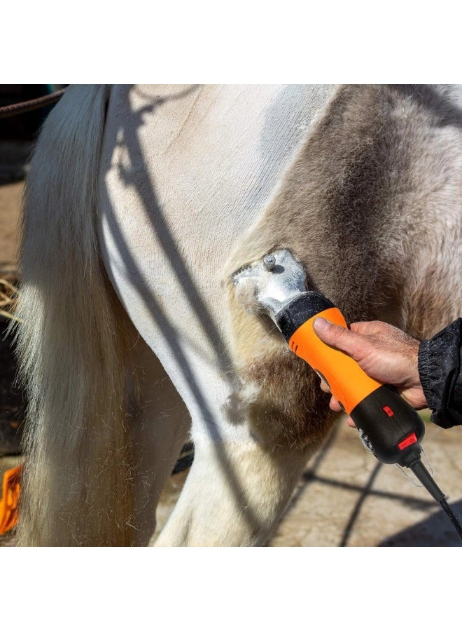جيرزون مجموعة قص شعر الخيل الكهربائية للعناية بالحيوانات للخيول والماعز والمهر والماشية، 1000 واط، 6 سرعات، مقص احترافي للخيول، مع ملحقات وصندوق أدوات - Image 5