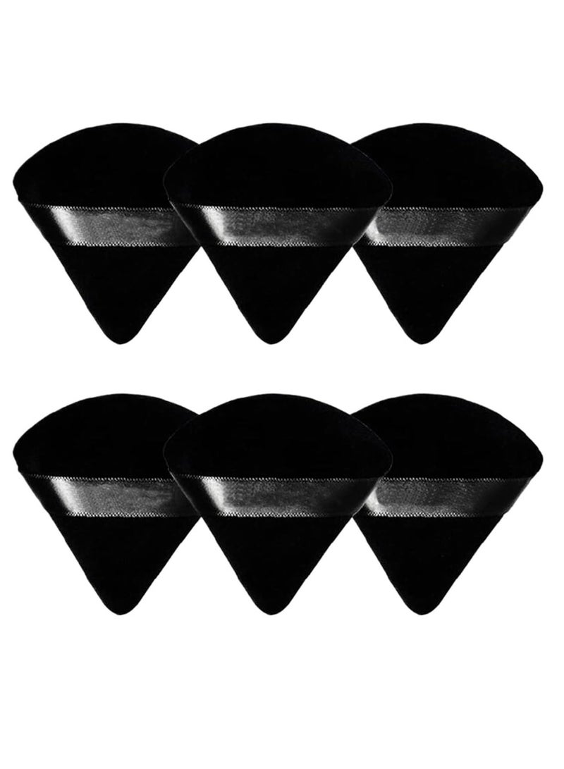 Generic 6-Piece Dual-Use Compact Triangle Makeup Sponge Ideal for applying makeup with smooth coverage and a natural look, Makeup Sponge  - Image 1