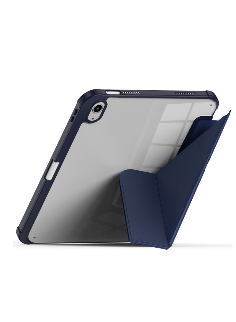تيرا كفر ايباد تيرا 11 برو 2018/2020/2021/2022مع حامل قلم ذكي غطاء ذكي رفيع بمسند ازرق/شفاف - Image 2