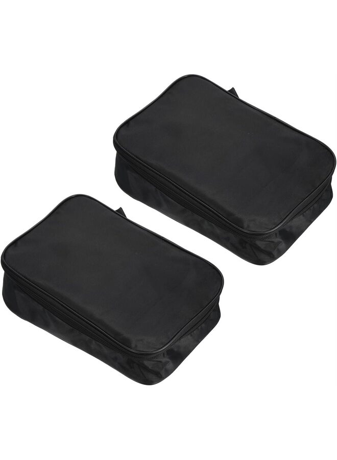 LAMAY 2pcs Ping Pong Paddle Case, Table Tennis Racket Case Soft Cover Container Bag for Sports Accessories, Black - Image 1