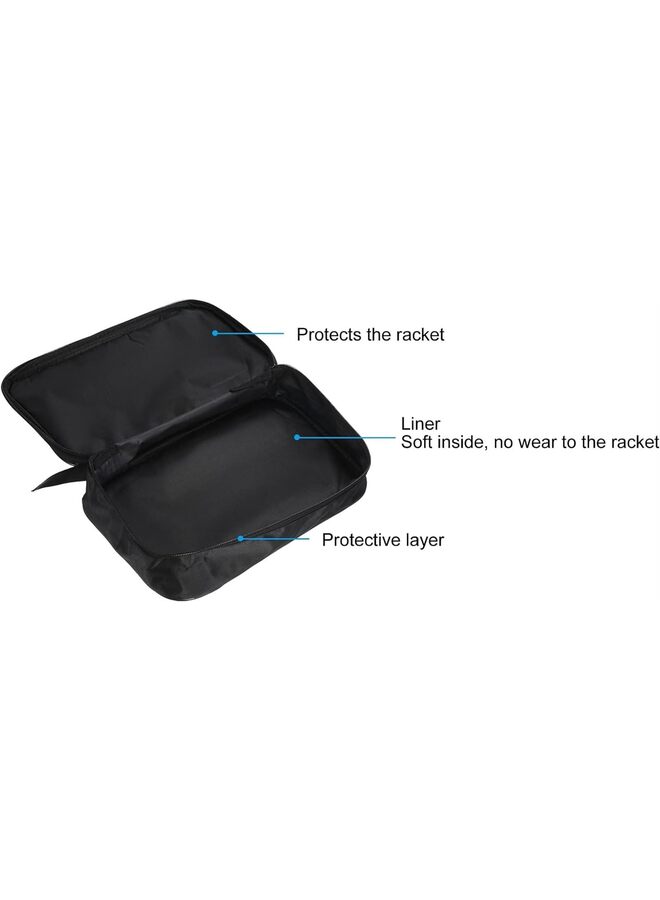 LAMAY 2pcs Ping Pong Paddle Case, Table Tennis Racket Case Soft Cover Container Bag for Sports Accessories, Black - Image 2