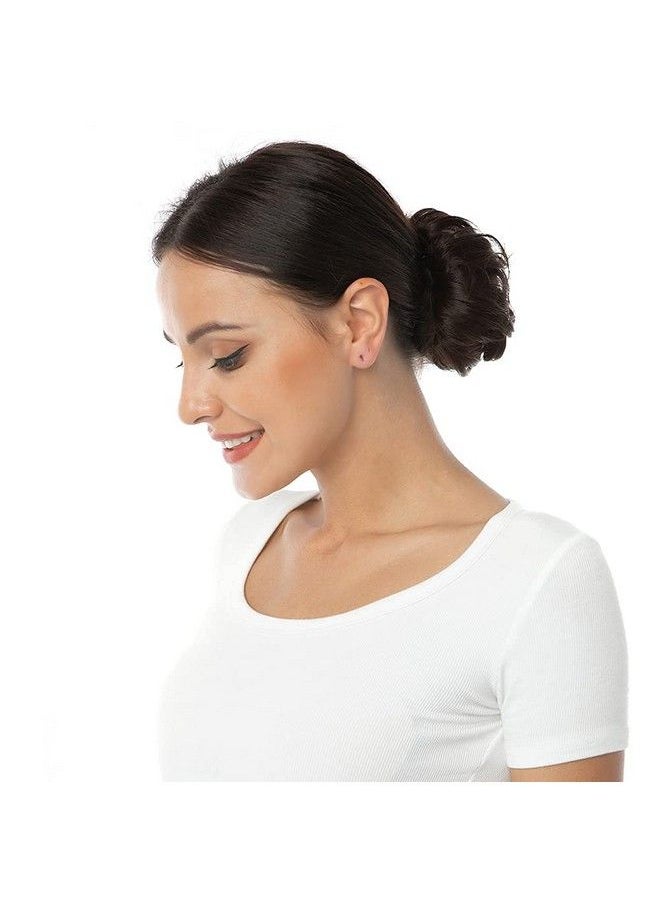 Bella Hair - Human Hair Messy Bun Hair Pieces For Women Instant Updo Curly Chignon Tray Ponytail Hairpiece Extension (27 Strawberry Blonde/Light Butterscotch Blonde) - Image 1