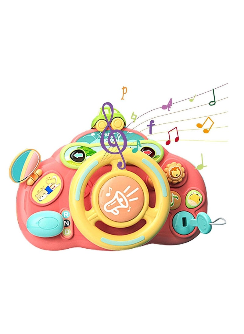 Generic - Toy Steering Wheel for Toddlers | Kids Steering Wheel for Car Back Seat | Children's Toy Steering Wheel, Educational Toys for 1-8 Year Old Babies (Red)  Toddlers' Toy Steering Wheel | Car Back Seat St - Image 1