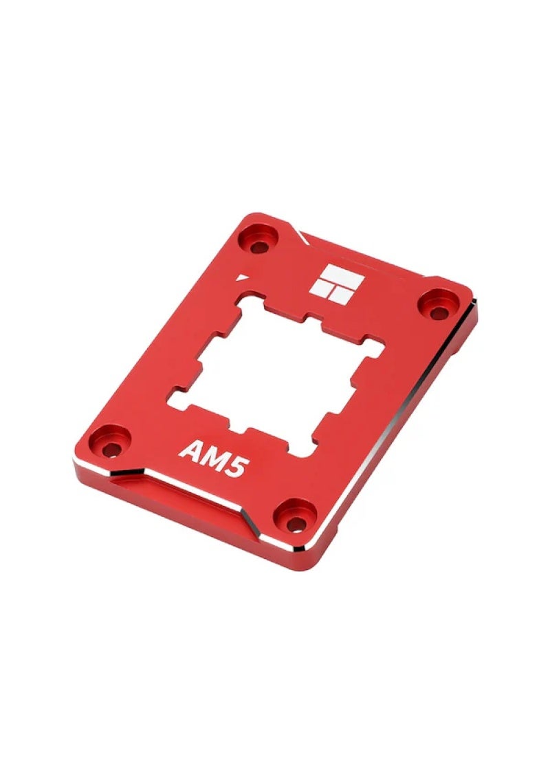 AM5 CPU Cooling Chassis Red Aluminum Alloy Anodized Finish - Full-Coverage Mounting No-Residue Installation Precision Positioning Frame for AMD AM5 Processor Installation - Image 1