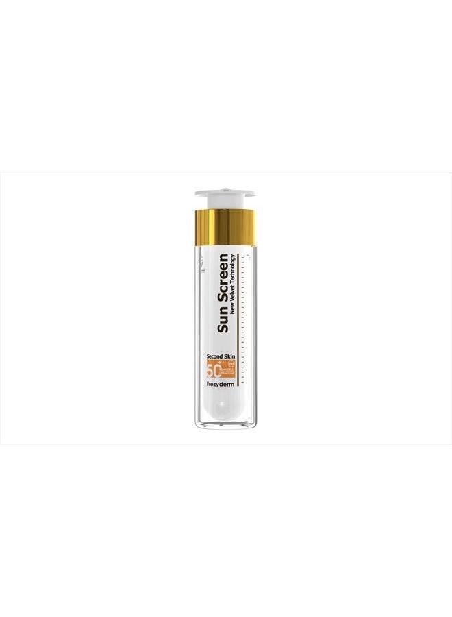Frezyderm Sun Screen "Velvet" Second Skin Technology Face No Color SPF50+ - Image 1