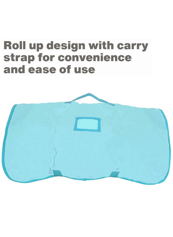EVERYDAY KIDS EVERYDAY KIDS Toddler Nap Mat with Removable Pillow -Underwater Mermaids- Carry Handle with Fastening Straps Closure, Rollup Design, Soft Microfiber for Preschool, Daycare Sleeping Bag, Ages 2-6 years  - Image 5
