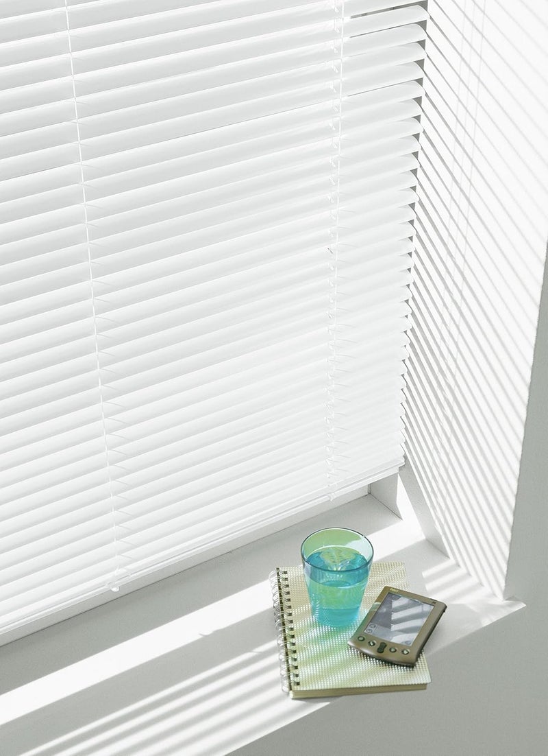Gardinia Aluminium Venetian Blinds, Visibility, Light and Glare Protection, Wall and Ceiling Mounting, Mounting Kit Included, Aluminium Venetian Blinds, White, 80 x 130 cm (WxH) - Image 3