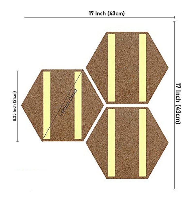 Indianara Set of 3 Pink and Red Roses in the Pot Hexagon Pieces MDF Painting (3605HEX) without glass (17 inch x 17 inch) - Image 4
