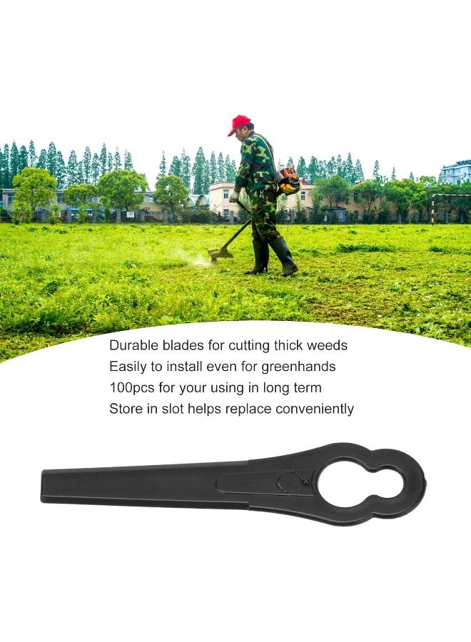 LiebeWH 100Pieces Trimmer Plastic Blade Replacement Grass Trimmer Accessory  - Image 3