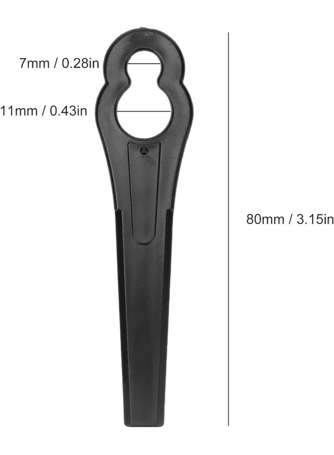LiebeWH 100Pieces Trimmer Plastic Blade Replacement Grass Trimmer Accessory  - Image 2