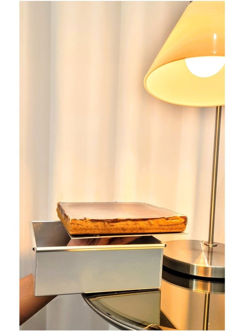Arabest Square Pan for Brownie Cake Size 8 Inches with Removable Bottom  - Image 5
