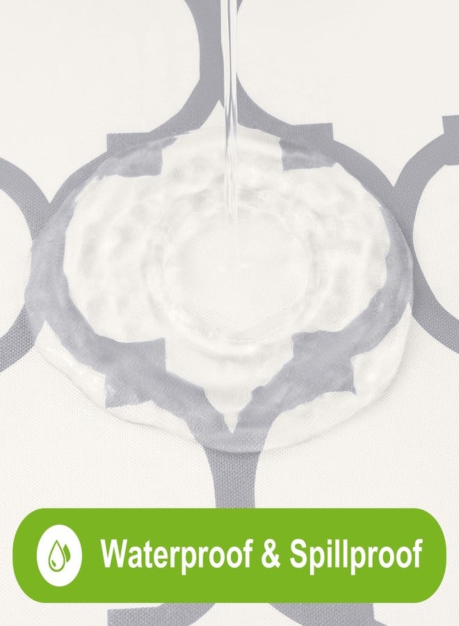 smiry غطاء طاولة نزهة مستطيل من سميري، مفرش طاولة من الفينيل قابل للمسح بظهر من الفلانيل لطاولات بطول 6 أقدام، واقي مفرش طاولة تخييم مطاطي مقاوم للماء للاستخدام الداخلي والخارجي (بيج، 30 × 72 بوصة) - Image 3