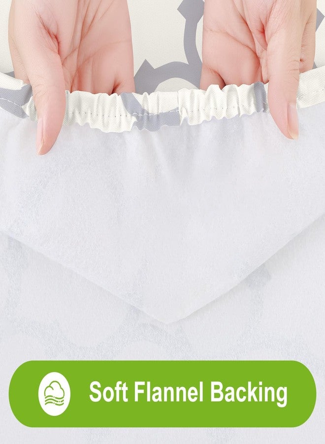 smiry غطاء طاولة نزهة مستطيل من سميري، مفرش طاولة من الفينيل قابل للمسح بظهر من الفلانيل لطاولات بطول 6 أقدام، واقي مفرش طاولة تخييم مطاطي مقاوم للماء للاستخدام الداخلي والخارجي (بيج، 30 × 72 بوصة) - Image 5