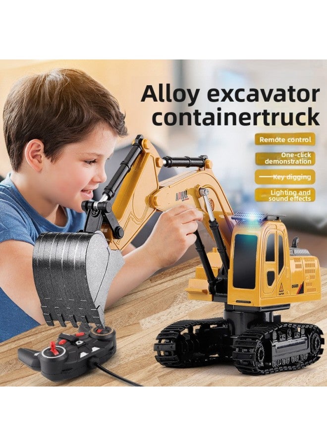 Multi-functional Alloy Remote Control Excavator Toy Wireless Remote Control Excavator Engineering Vehicle Stall Hot Sale Wholesale-Color:【Alloy Version】 6-channel Excavator-Chinese Packaging - Image 5