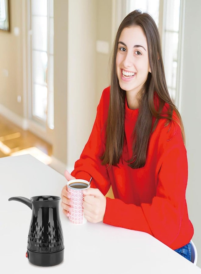 Leopacat Portable Turkish Coffee Pot - 600ml Electric Coffee Pot ABS and Stainless Steel Americano Kettle/Maker with Removable Anti Scald Handle for Heating Coffee Tea Milk,5-6 Cups - Image 4