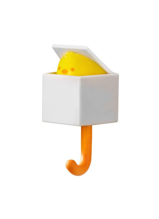 Thoraya Wall Hook Cute Creative ABS 3.3lb Load Bearing Multifunctional Adhesive Hook for Coat Key Little Yellow Chicken  - Image 1