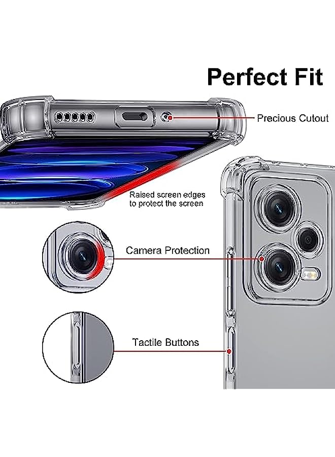 HuHa حافظة هاتف شفافة لهاتف شاومي ريدمي نوت 12 برو 6.67 بوصة - Image 4