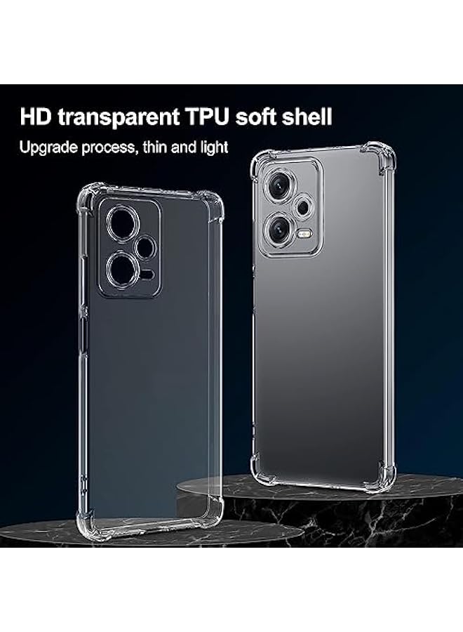 HuHa حافظة هاتف شفافة لهاتف شاومي ريدمي نوت 12 برو 6.67 بوصة - Image 1