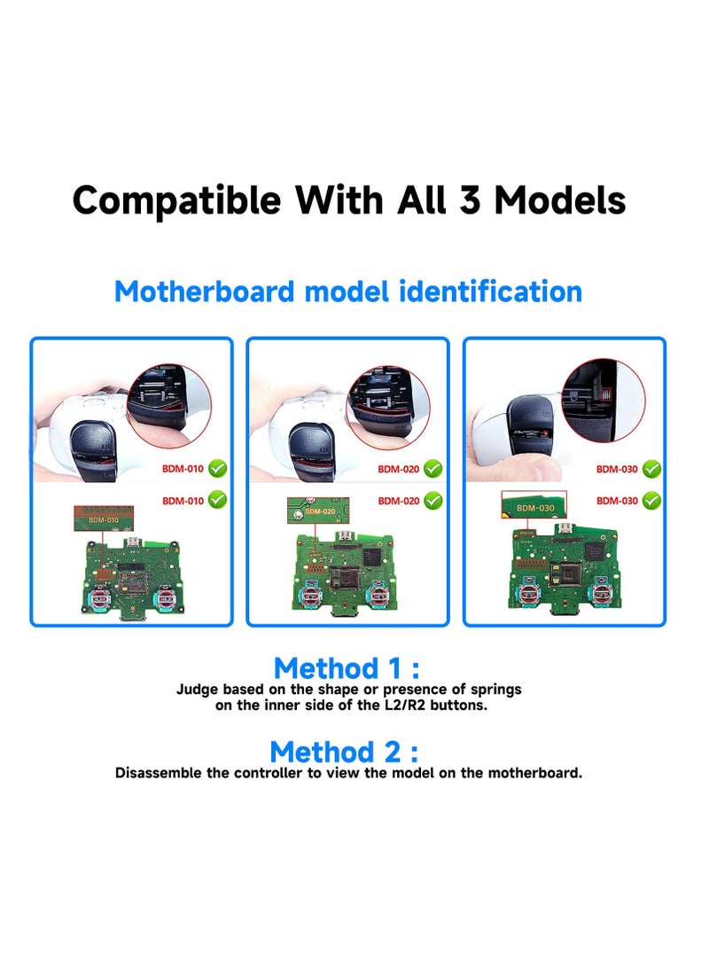KASTWAVE Programmable Back Paddles for PS5 Controller, RISE 2.0 Remap Kit for PS5 Controller BDM-010/020/-030, Upgrade 2 Back Buttons Paddle Support Mapping, Auto Turbo, Combo Function(White) - Image 3