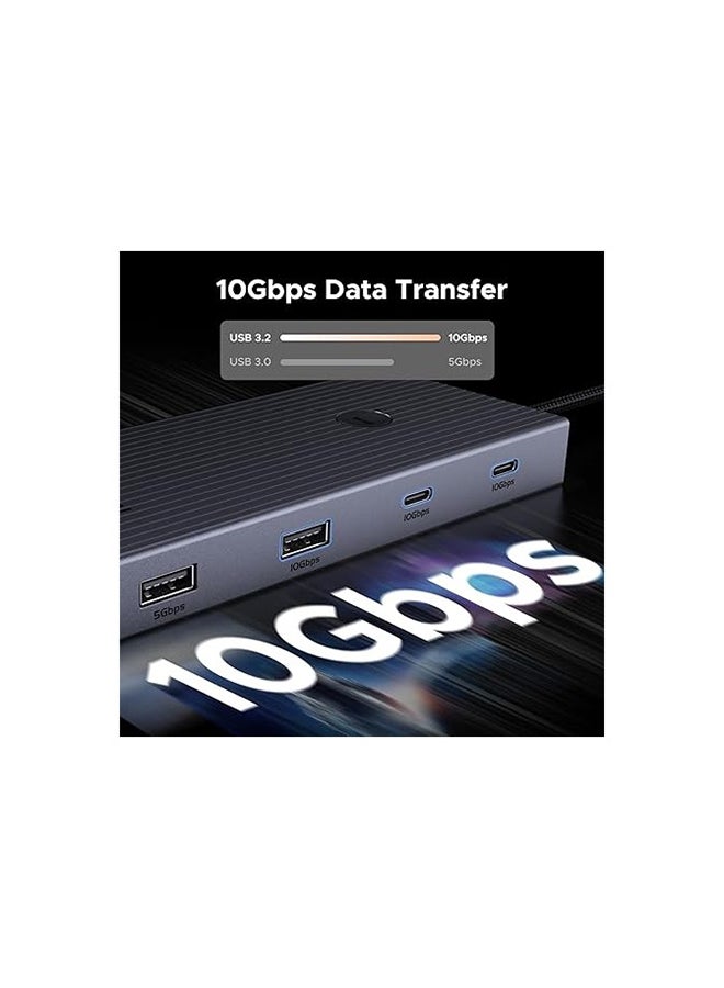 Ugreen Revodok Pro 9 in 1 USB C Hub Gigabit Ethernet Adapter 4K@60Hz HDMI, 100W PD Charging, USB A Data Ports, SD/TF Card Reader Compatible with Mac M1, M2, M3,M4, Steam Deck - - Image 5