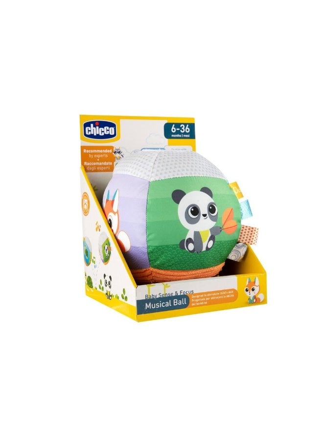 Chicco Soft Musical Animal-Themed Ball, Interactive Toy for Ages 6M-3Y - Image 3