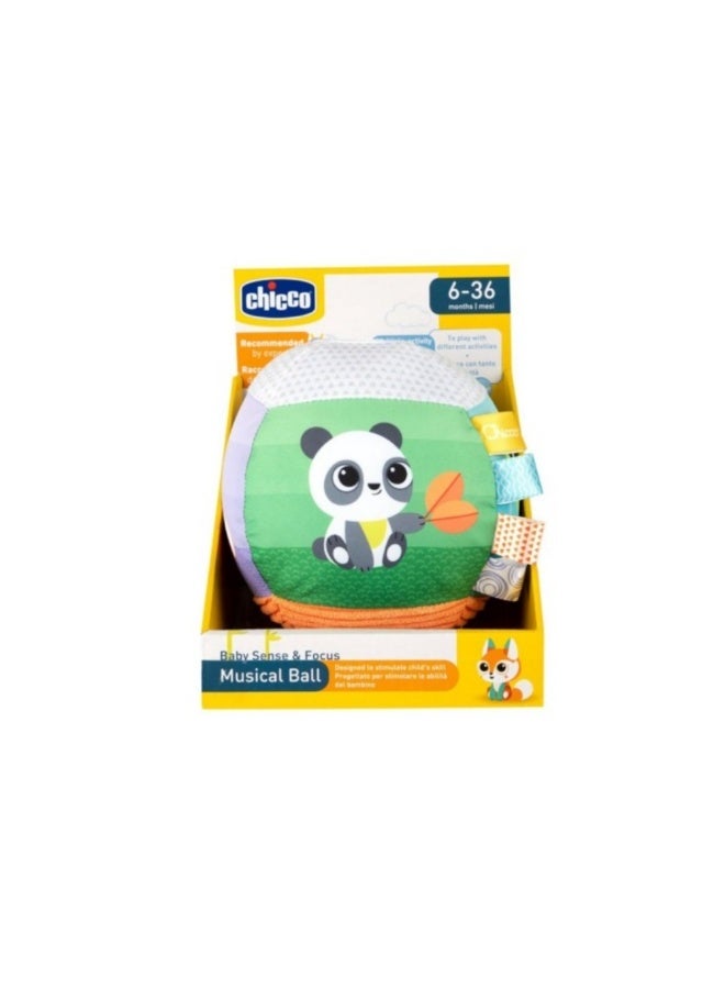 Chicco Soft Musical Animal-Themed Ball, Interactive Toy for Ages 6M-3Y - Image 1