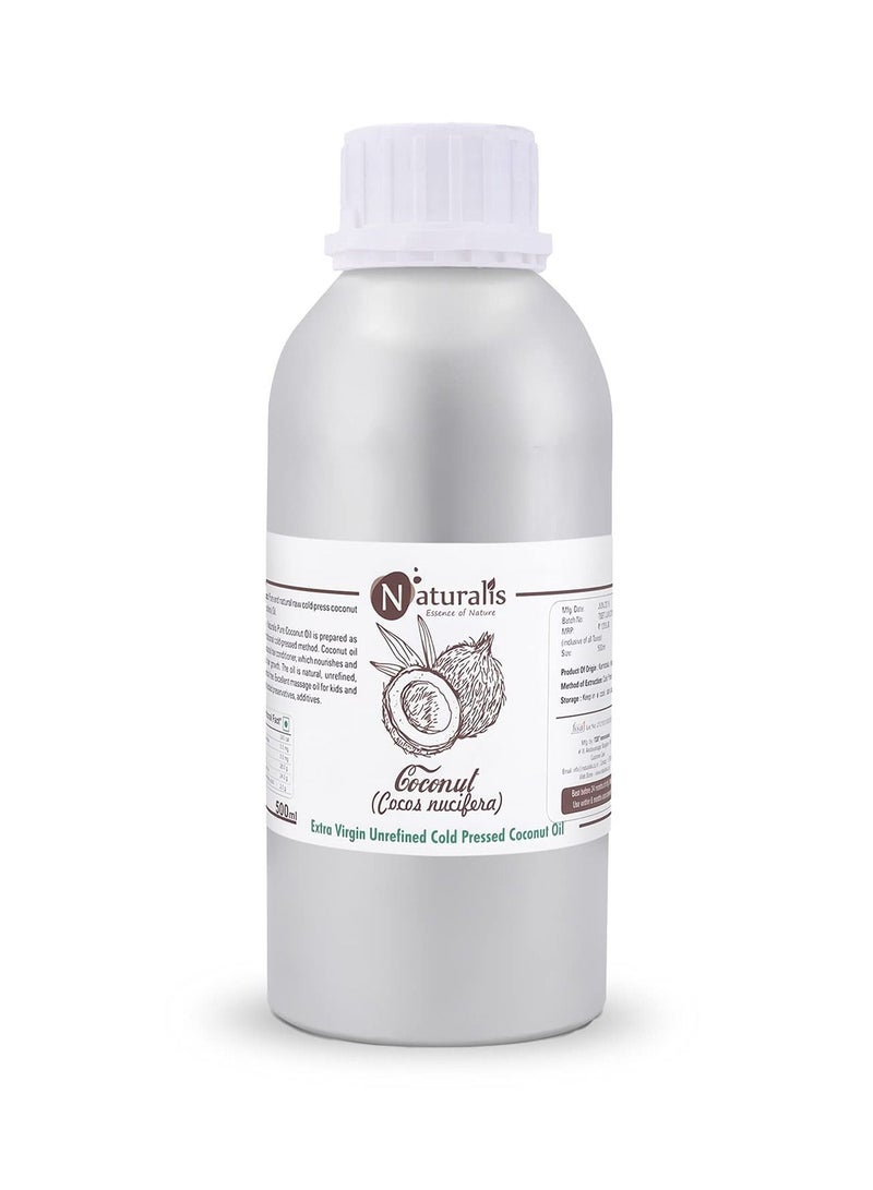 Naturalis Essence Of Nature Extra Virgin Unrefined Cold Pressed Coconut Oil For Skin Hair 500ml - Image 1