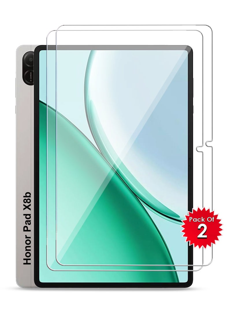 ريو واقي شاشة Honor Pad X8b [عبوة من قطعتين]، فيلم حماية شاشة من الزجاج المقوى عالي الوضوح، مقاوم للخدوش، خالٍ من الفقاعات، شفافية عالية، واقي شاشة لمس دقيق لجهاز Honor Pad X8b - Image 1