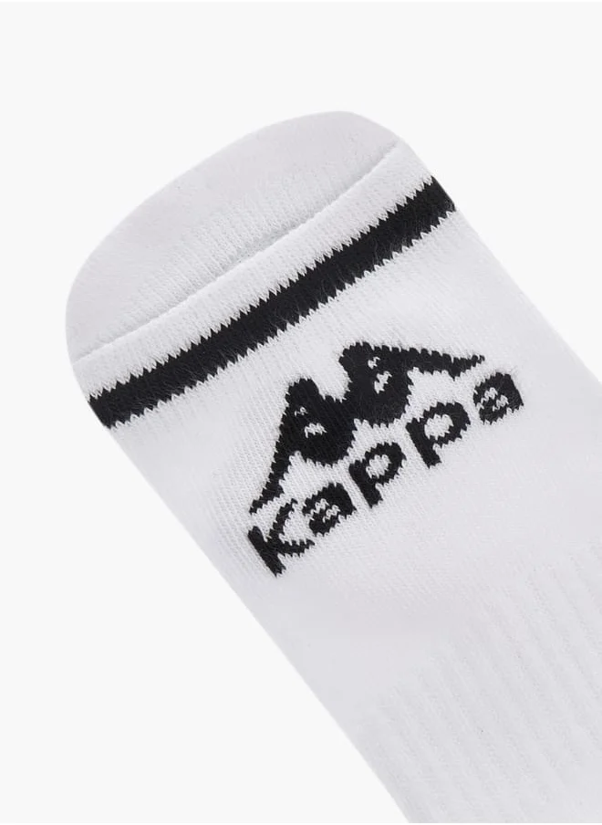 Kappa Logo Print Ankle Length Socks - Set of 3