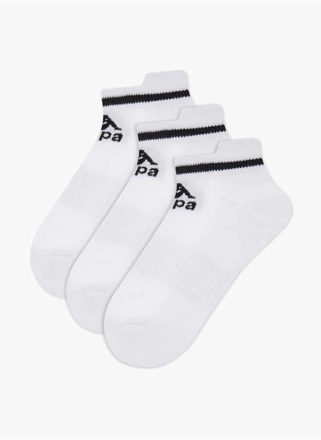 Kappa Logo Print Ankle Length Socks - Set of 3  - Image 1