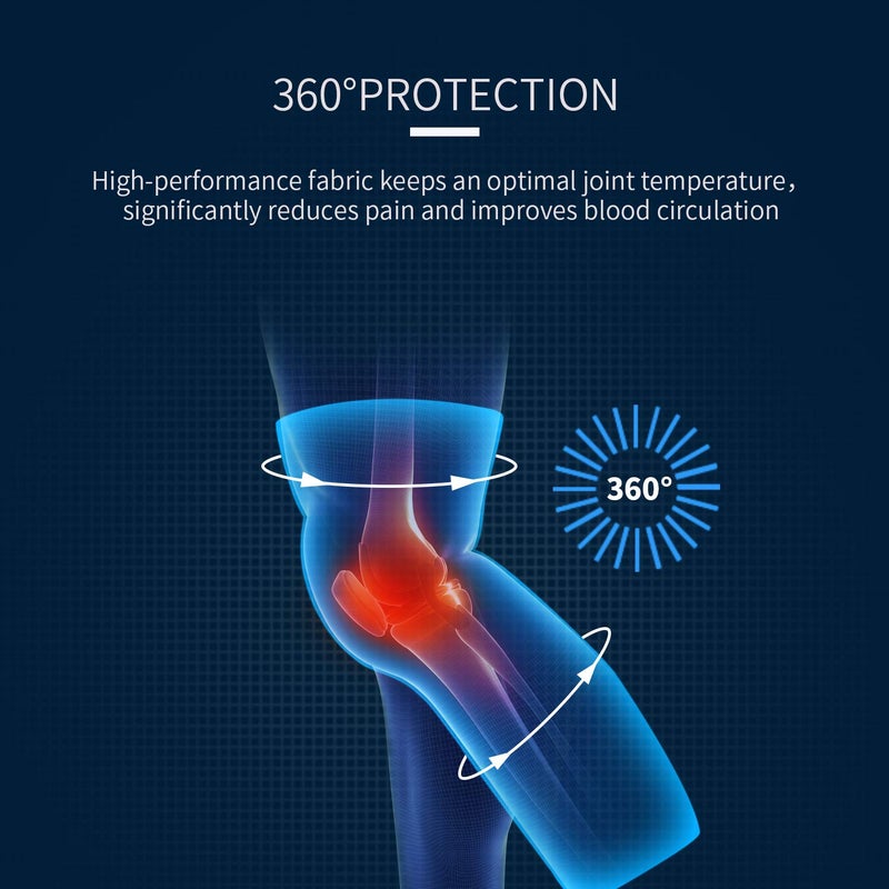 SKDK Full Leg Sleeves Long Compression Leg Sleeve Knee Sleeves Protect Leg, for Man Women Basketball, Arthritis Cycling Sport Football, Reduce Varicose Veins and Swelling of Legs - Image 4